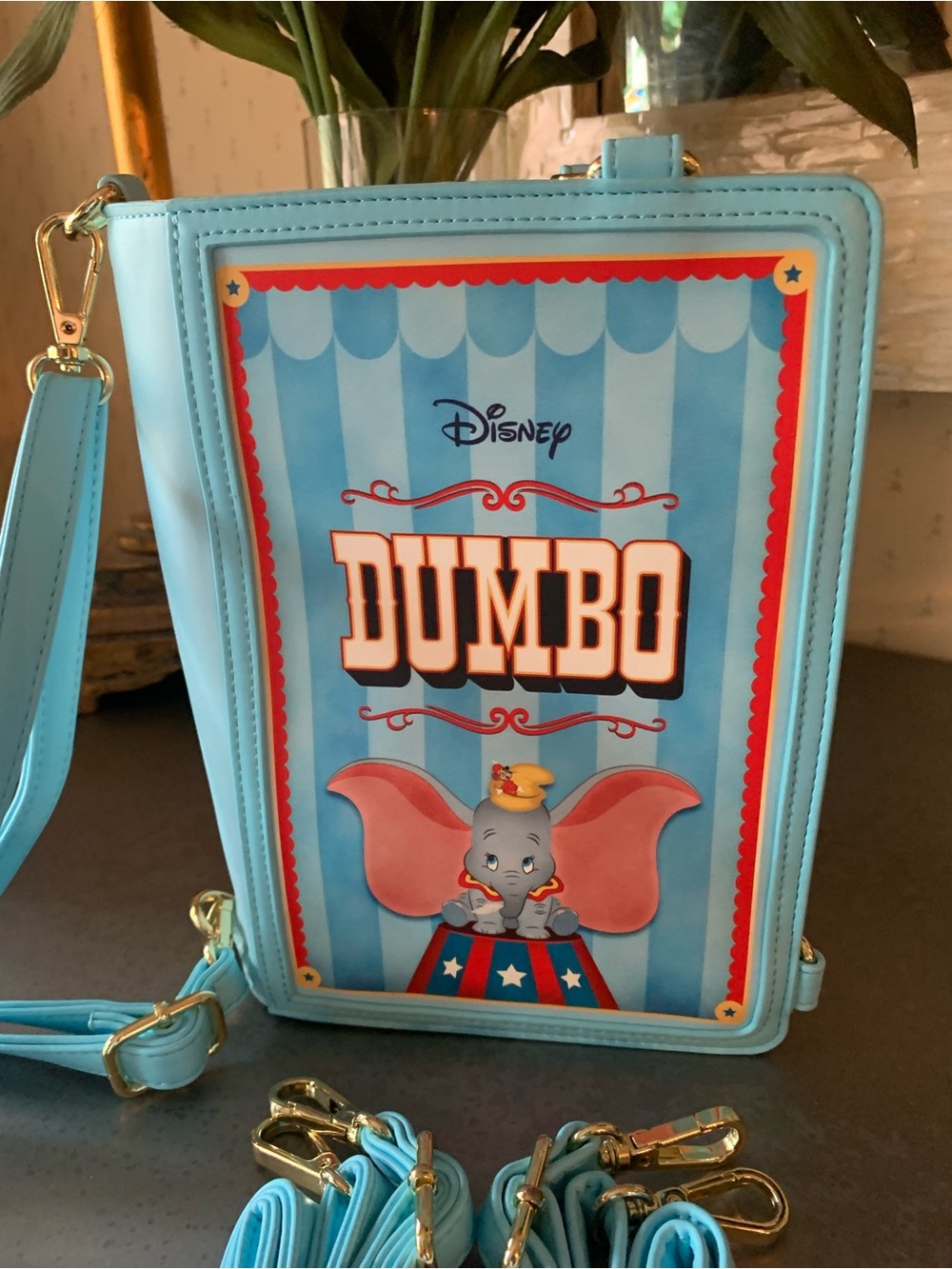 DISNEY, NEW NEVER CARRIED, Dumbo Storybook convertible crossbody or backpack. - Picture 13 of 13